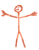 jahnna Strichm&auml;nnchen Mann B, Tusche